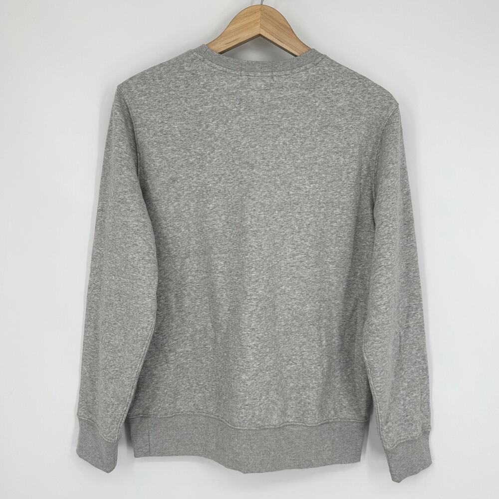 Ralph Lauren Polo Bear Logo Fleece Sweatshirt Crew Neck Heather Denim Bear Gray - Picture 10 of 15